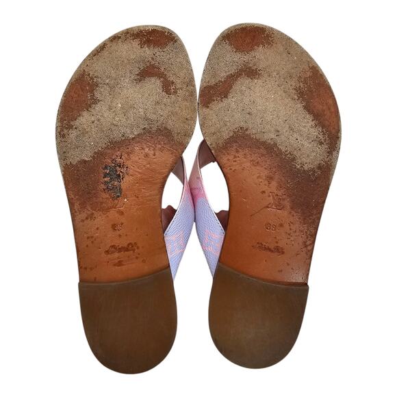 Louis Vuitton LV Sunny Flat Thong Sandal Flip Flop Pink Purple Size 38 US 8 - Picture 9 of 12